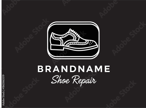 Shoe Repair Logo Design with Shoe.