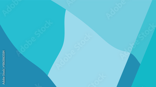 Abstract blue background design with waves featuring a curled paper corner texture and blank space for a business document or office banner template vector illustration