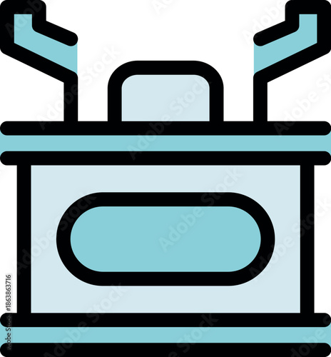 Portable camping stove featuring two burners, ideal for preparing meals during outdoor adventures