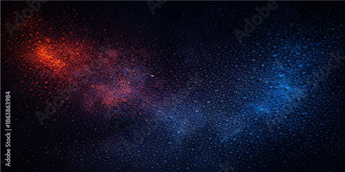 An abstract dark blue galaxy background featuring glowing stars and a bright nebula amidst the deep cosmic dust of a starry night sky universe