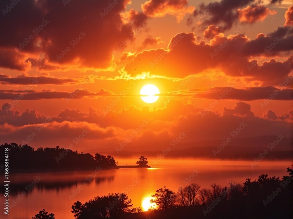 Fototapeta premium sunset landscape