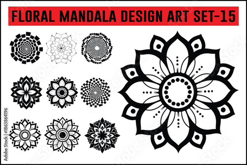 Elegant Floral Mandala Art Set