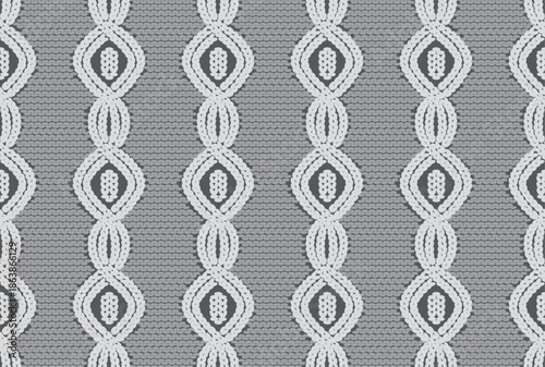 ケーブルニット　ダイヤサークル　アランニット　縄編み