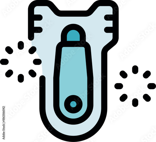 Nail clipper making sparks while trimming nails, representing beauty, self care, and precision