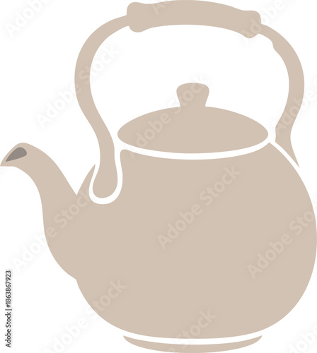 Vintage teapot side profile