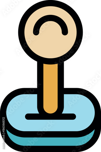 Car gear lever pointing upwards, representing a manual transmission, depicted as a filled outline icon