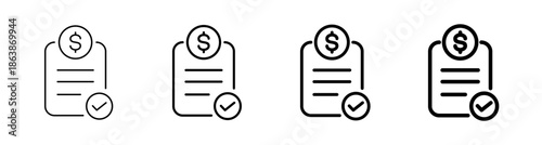 Sales Report ouline icons pack collection. Vector illustration