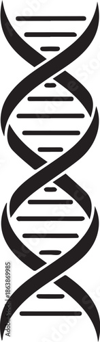 Dna double helix medical icon symbolizing genetics and biology