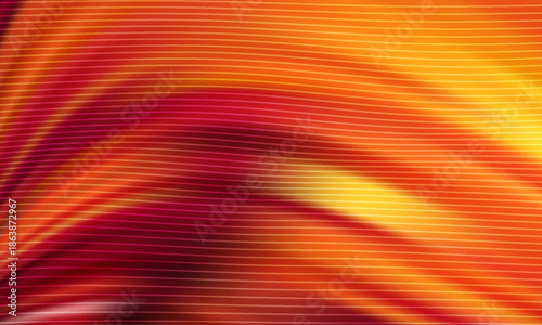 abstract background featuring curved bands of orange, red, and yellow with subtle purple shadows. Ideal for technology, marketing,