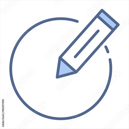 Compose Blue Icon Vector Illustration