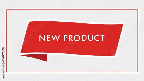 New product announcement with red banner and white text