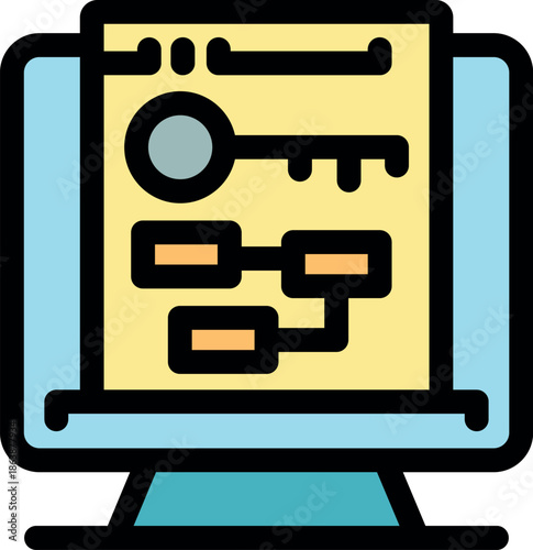 Keyword research and seo optimization strategy showing on a computer screen, improving online visibility and driving targeted traffic