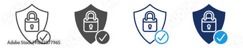 security icon set multiple style