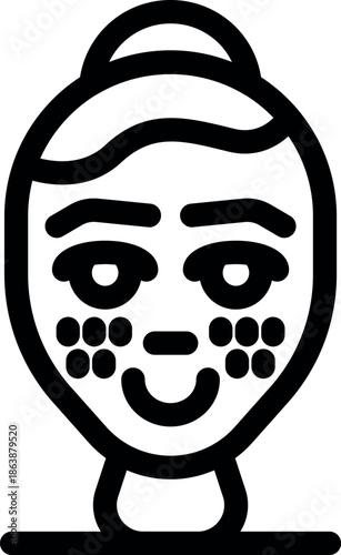 Face of a woman applying patches under her eyes for reducing wrinkles and dark circles