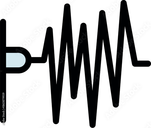 Seismic sensor detecting and recording earthquake vibrations, measuring ground motion intensity and providing valuable data for seismology research