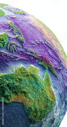 A detailed 3D globe image