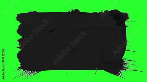 Various black textured paint brush strokes and shapes appearing dynamically on a green screen for masking and transitions.
Keywords: paint, brush, stroke, black, texture, ink, acrylic, artistic, hand-
