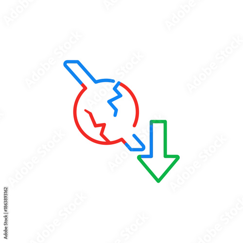 Environmental Impact and Climate Change Concept Illustration for Awareness Campaigns