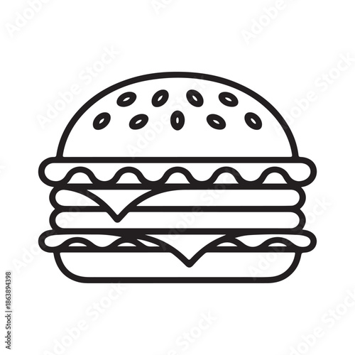 Delicious burger illustration
