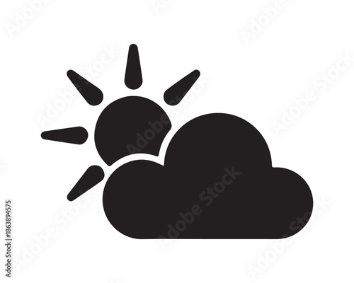 Sun partially obscured by cloud