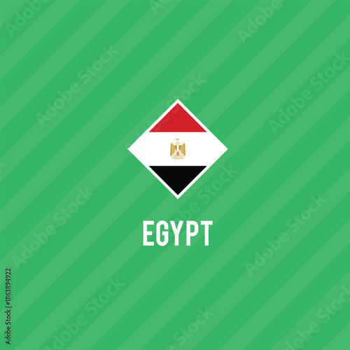 Egypt flag depicted on folded wavy fabric of old cloth close up