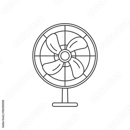  electric-fan-outline-with-three-blades.