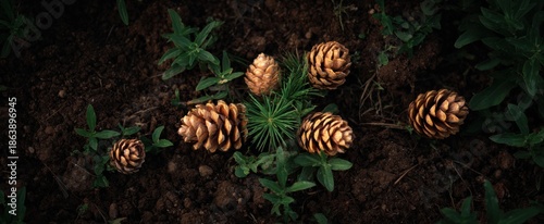 fallen pine cones dot the earth nature's secret gems showcasing gentle resilience