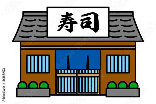 寿司屋の店舗の外観