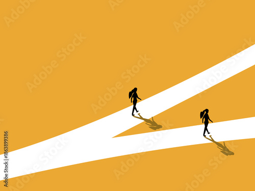 conflict, two businesswomen parted ways