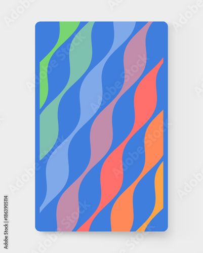 Abstract dynamic background. Wavy curved ribbons. Color gradient. Modern cover design. 3d vector illustration for brochure, poster, cover, card, presentation, flyer or banner.