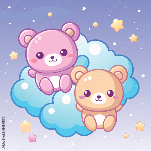 “Adorable Fantasy Animal Characters in Soft Pastel Style”