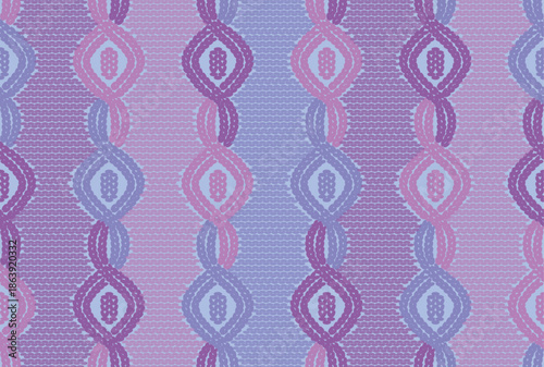 ケーブルニット　ダイヤサークル　アランニット　縄編み