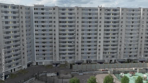 Vue aérienne de la banlieue parisienne, nord de Paris, Saint denis, Seine saint denis