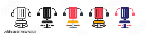 Gym Machine Multiple Style Icon Set Collection. 