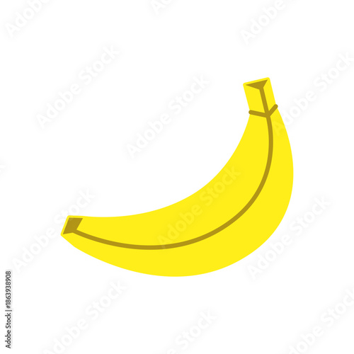 Single Yellow Banana Illustration