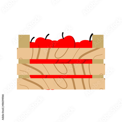 Fresh Red Apple Crate