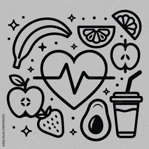 vector illustration of an abstract background with hearts