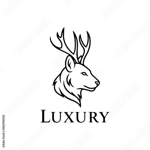 Luxury deer logo