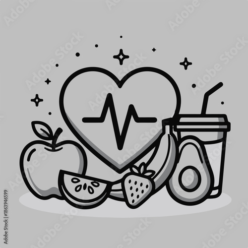 heart with stethoscope