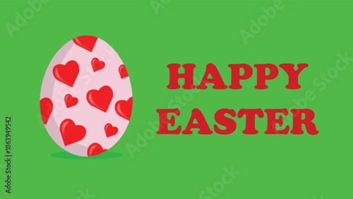 Easter card, poster, card with egg