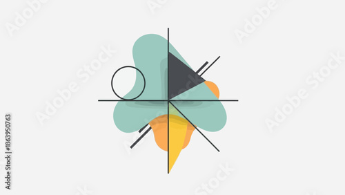 Geometric shapes in abstract composition