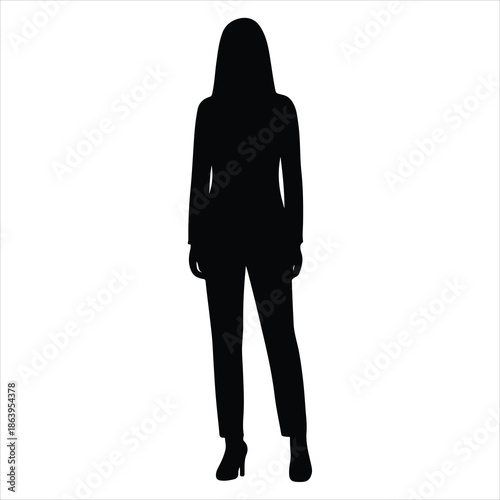 silhouette of a businesswoman