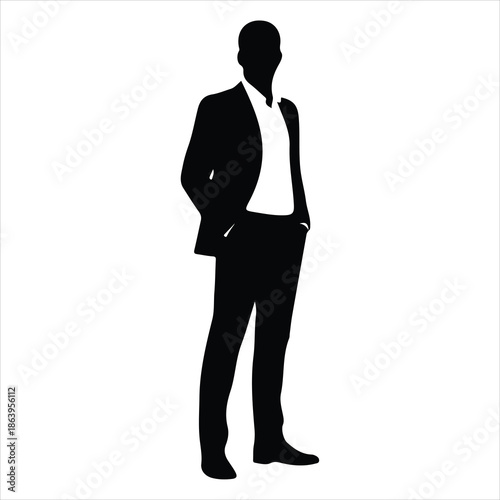 silhouette of a businessman