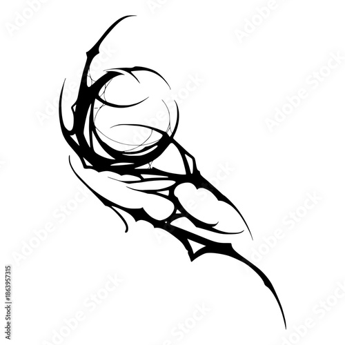 Cybersigilism Tattoo Design Vector
