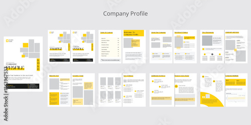 layout template for company profile ,annual report , brochures, flyers, leaflet, magazine, book with cover page design