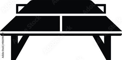 Table Tennis Table Vector Graphic Illustration Perfect for Sports and Recreation Designs