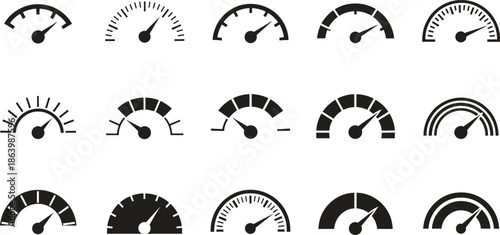 collection of various gauge meter icons
