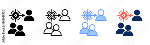 Competitive Exposure icon set multiple style collection