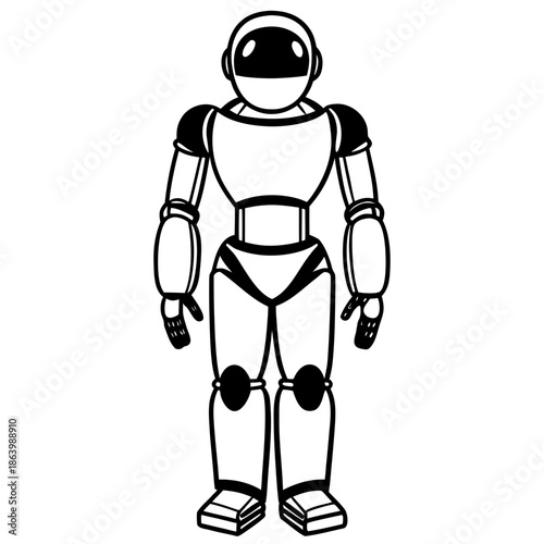 Minimal Robotics and Automation Illustration for UI/UX Design