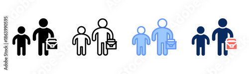 Life Stage icon set multiple style collection